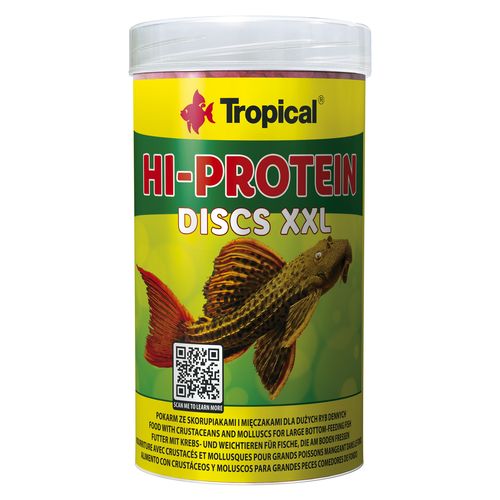 TROPICAL Hi-Protein Discs XXL 250ml/125g haltáp rákfélékkel és puhatestűekkel nagyméretű halaknak