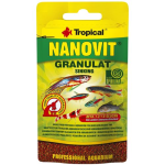TROPICAL Nanovit Granulat 10g granulált haltáp apró akváriumi halaknak