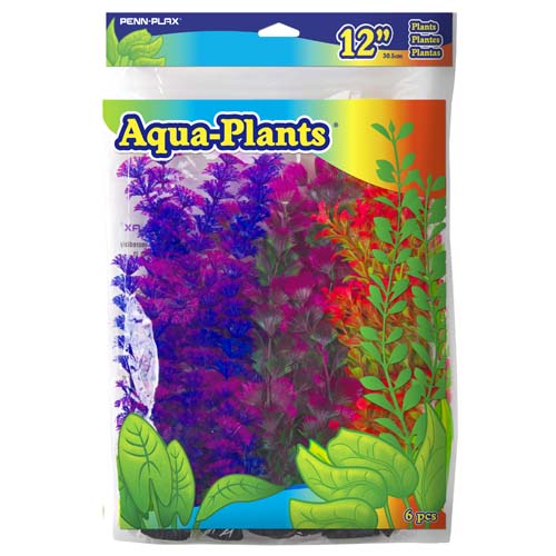 PENN PLAX Műnövény 30,5cm szett 6db  három fajta színes növény kettesével