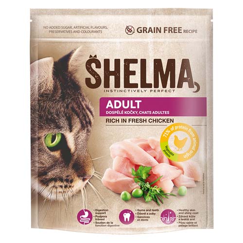 SHELMA Freshmeat Adult 750g csirkehúsos macska táp