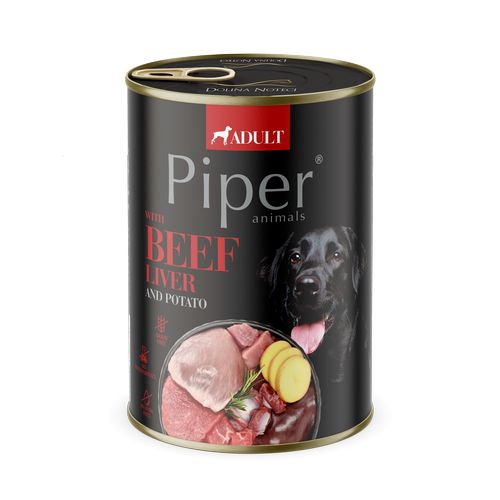 PIPER ADULT 400g konzerv felnőtt kutyáknak marhamájjal és burgonyával