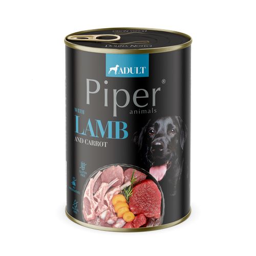 PIPER ADULT 400g konzerv felnőtt kutyáknak bárányhússal, sárgarépával