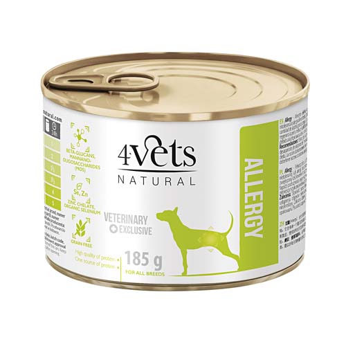 4Vets NATURAL VETERINARY EXCLUSIVE ALLERGY Lamb 185g ételintoleranciával szenvedő kutyáknak (Bárány)