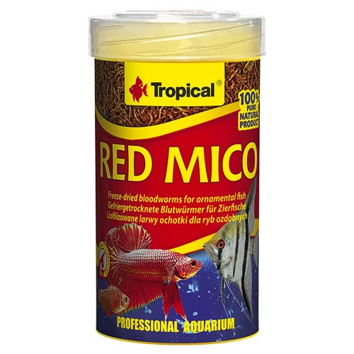 TROPICAL Red Mico 100ml/8g természetes haltáp mindenevő és húsevő halaknak