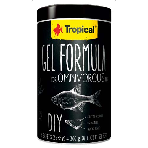 TROPICAL Gel Formula for Omnivorous Fish 1000ml 3x35g zselé állagú haltáp mindenevő halaknak