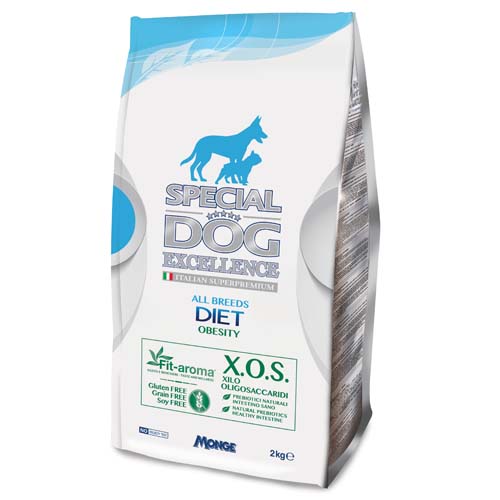 MONGE SPECIAL DOG EXCELLENCE DIET Obesity 2kg 34/10 szuperprémium diétás (light) kutyatáp