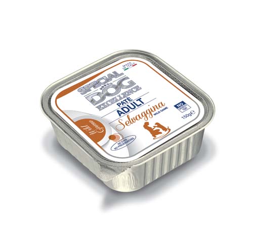 MONGE SPECIAL DOG EXCELLENCE ADULT pate Wild vad 150g alutálca