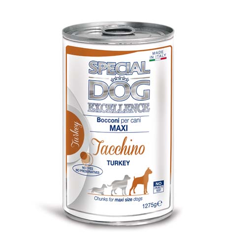 MONGE SPECIAL DOG EXCELLENCE  MAXI ADULT pulyka darabkák 1.275g konzerv