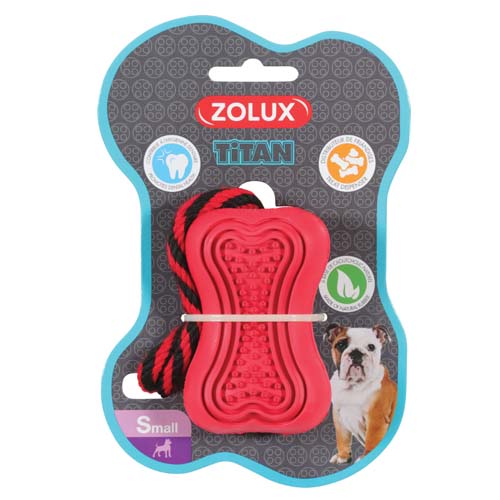 ZOLUX TITAN gumi kutya játék kötéllel 8cm + 27cm