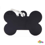 MF BIG BONE ALUMINUM BLACK 2,5x3,8 cm gravírozható biléta