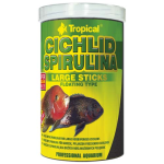 TROPICAL Cichlid Spirulina Large Sticks 1000ml/300g lebegő pálcikás haltáp nagy méretű sügéreknek