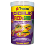TROPICAL Cichlid Red&Green Medium Sticks 1000ml/360g úszó pálcikák közepes mindenevő sügérek számára