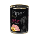 PIPER PURE Turkey 400g pulyka és burgonya konzerv felnőtt kutyáknak