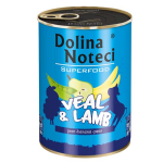 DOLINA NOTECI SUPERFOOD 400g borjú és bárányhús kutyáknak 80% hús