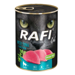 RAFI Cat Sterilized Grain Free - Gluténmentes tonhalas konzerv ivartalanított macskáknak 400g - konzerv