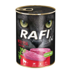 RAFI Cat Grain Free - Gluténmentes borjúhúsos konzerv macskáknak 400g - konzerv