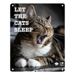 EBI D&D I LOVE HAPPY CATS fém tábla: ,,Let the cats sleep