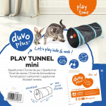 DUVO+  Játszóalagút macskának labdával és csengővel 50x25cm - kék/fekete