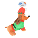 DUVO+ karácsonyi játék - Plüss kutya kevert színekben 27x13x27cm