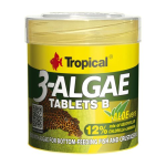TROPICAL 3-Algae Tablets B 50ml/36g 200ks haltáp algával édesvízi és tengeri halaknak