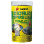 TROPICAL Cichlid Spirulina Medium Sticks 1000ml/360g lebegő pálcikás haltáp közepes méretű sügéreknek