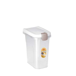 STEFANPLAST Pet food Container 33x22x41cm 15l átlátszó/fehérrel táptároló edény 6kg tápra