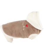 ZOLUX  Plüss pulóver kapucnival kutyáknak 35cm tópszín